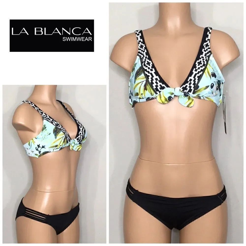 New. La Blanca mixed floral bikini set. 4/S
